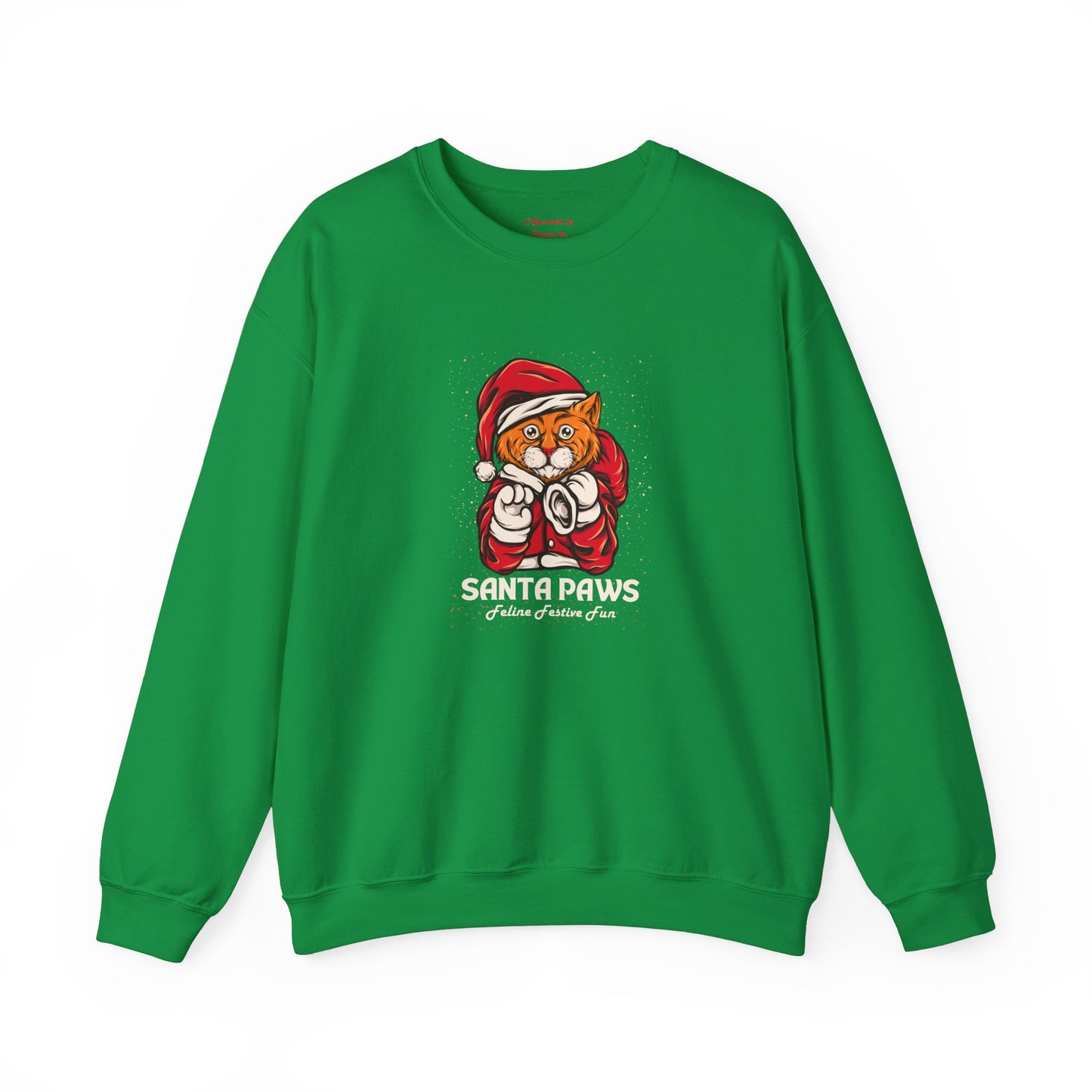 Unisex Heavy Blend Crewneck Sweatshirt Santa Paws Feline Festive Fun 🎅🐾🎁