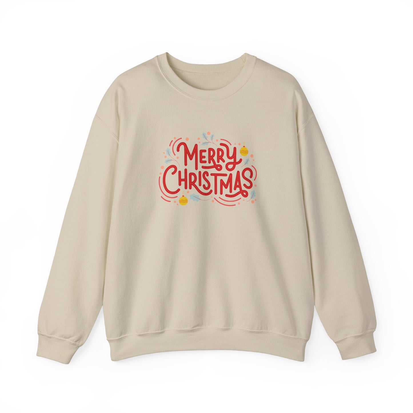 Unisex Heavy Blend Crewneck Sweatshirt Beautiful Merry Christmas Design 🎄✨