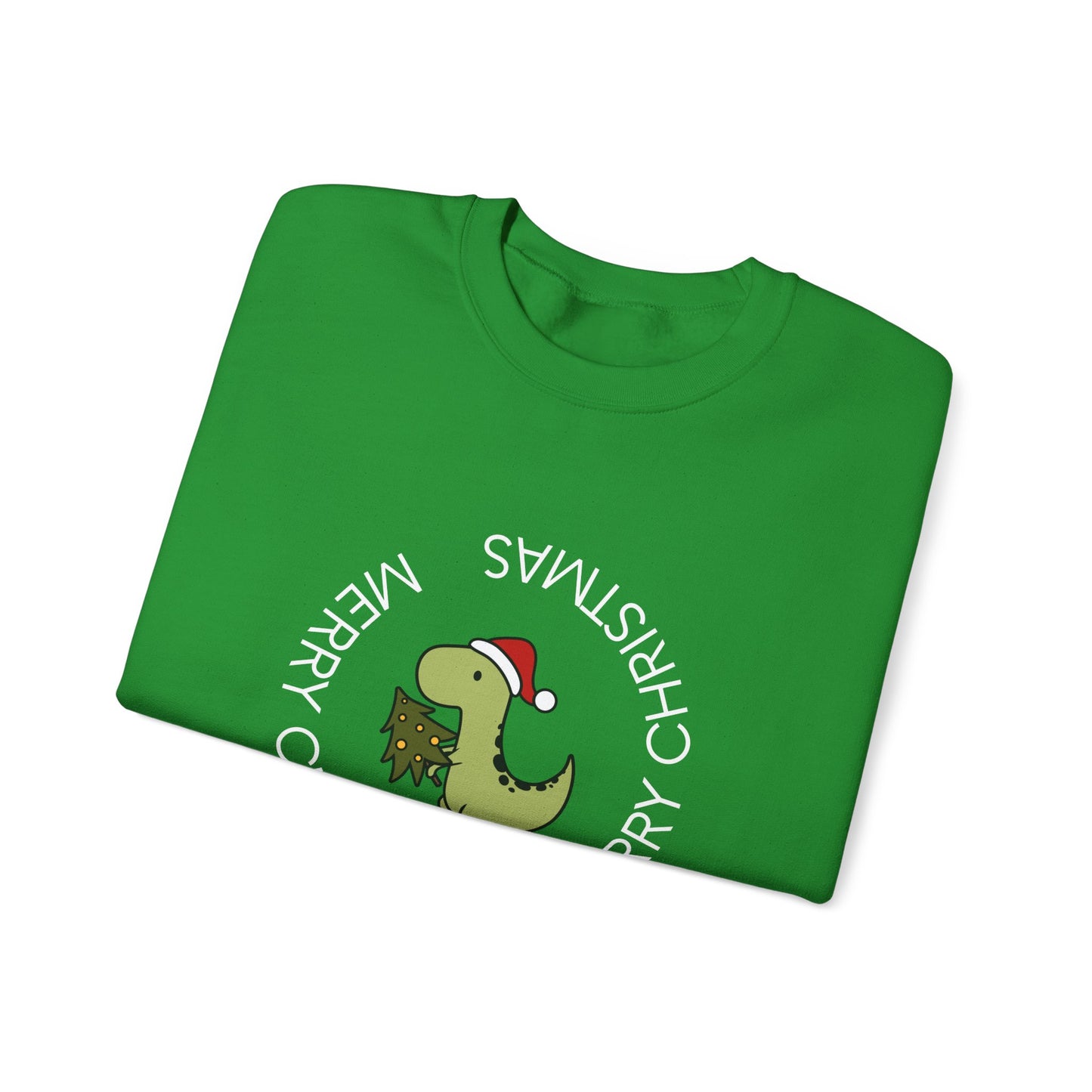 Dino-Merry Christmas 🎄🦖🎅 Unisex Heavy Blend Crewneck Sweatshirt