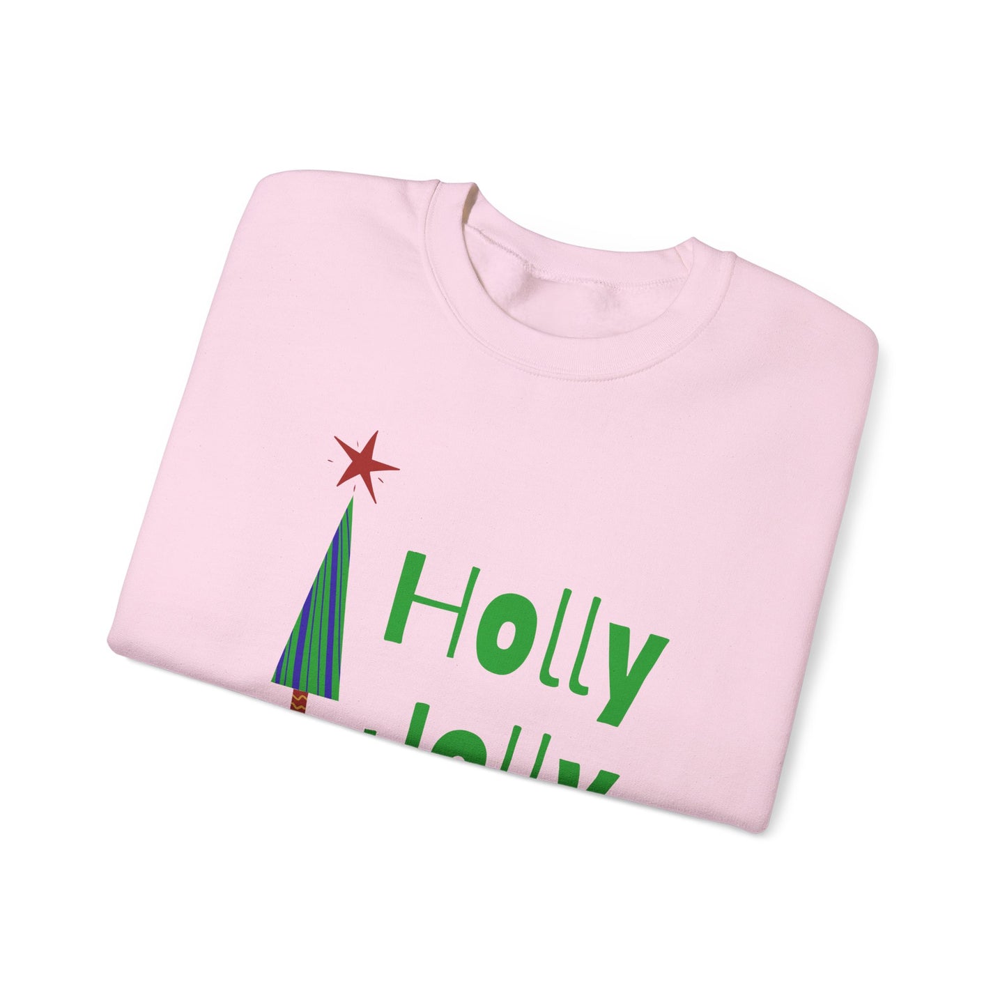 Unisex Heavy Blend Crewneck Sweatshirt Holly Jolly Christmas Tree 🎄✨