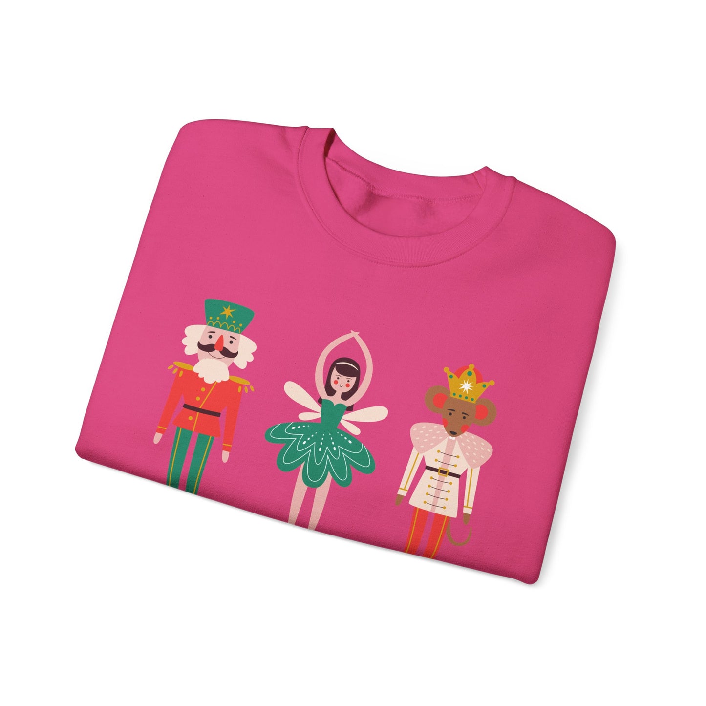 Unisex Heavy Blend Crewneck Sweatshirt Happy Holidays Nutcracker 🎄✨