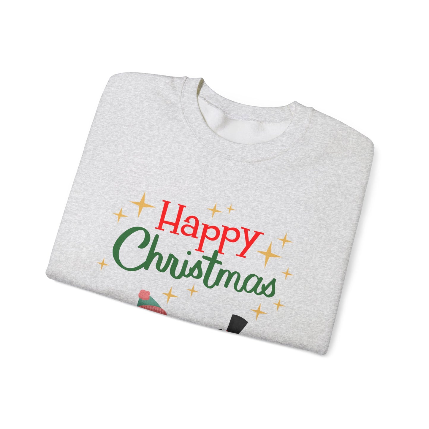 Unisex Heavy Blend Crewneck Sweatshirt Happy Christmas with Penguins 🎄🐧✨