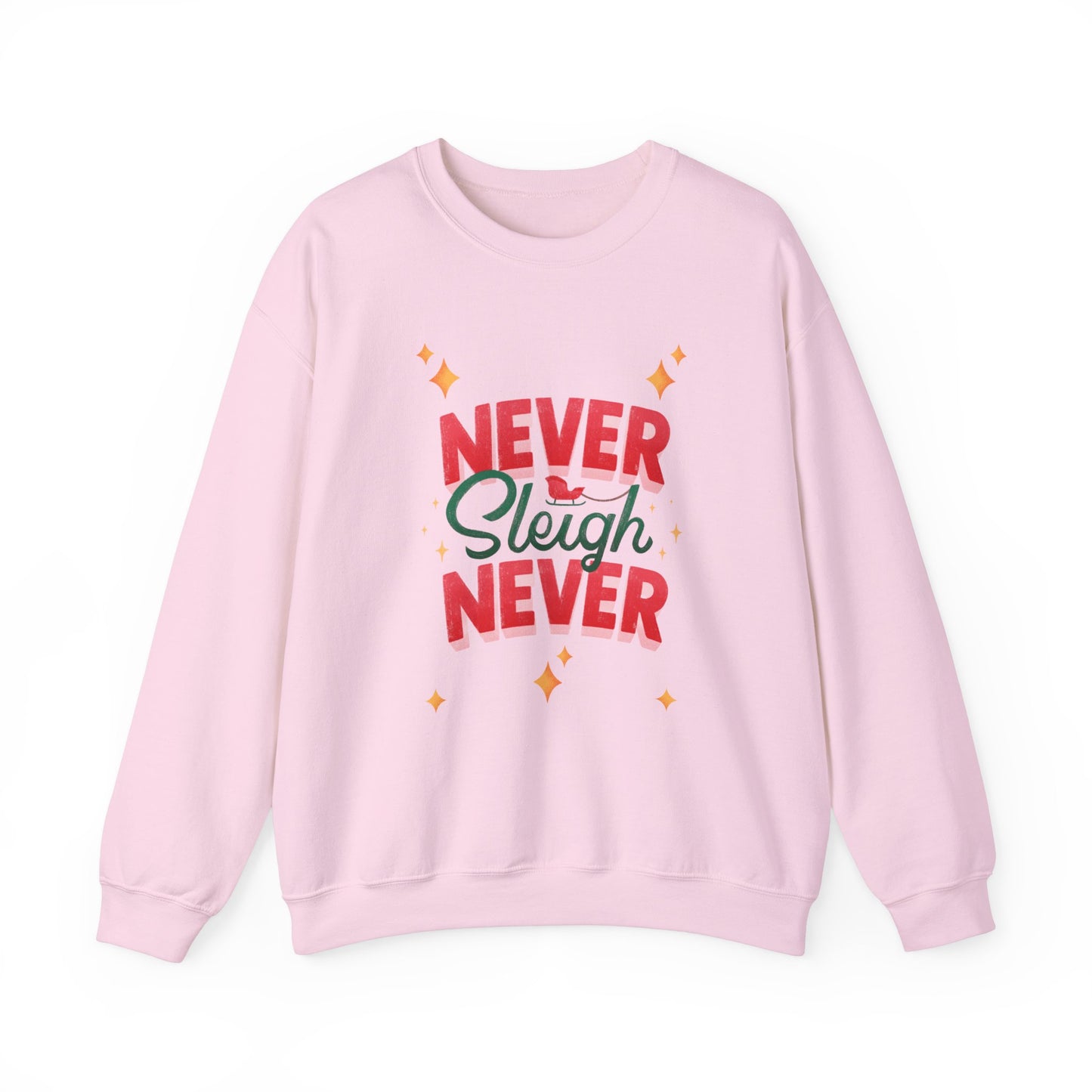 Unisex Heavy Blend Crewneck Sweatshirt Never Sleigh Never 🎄✨