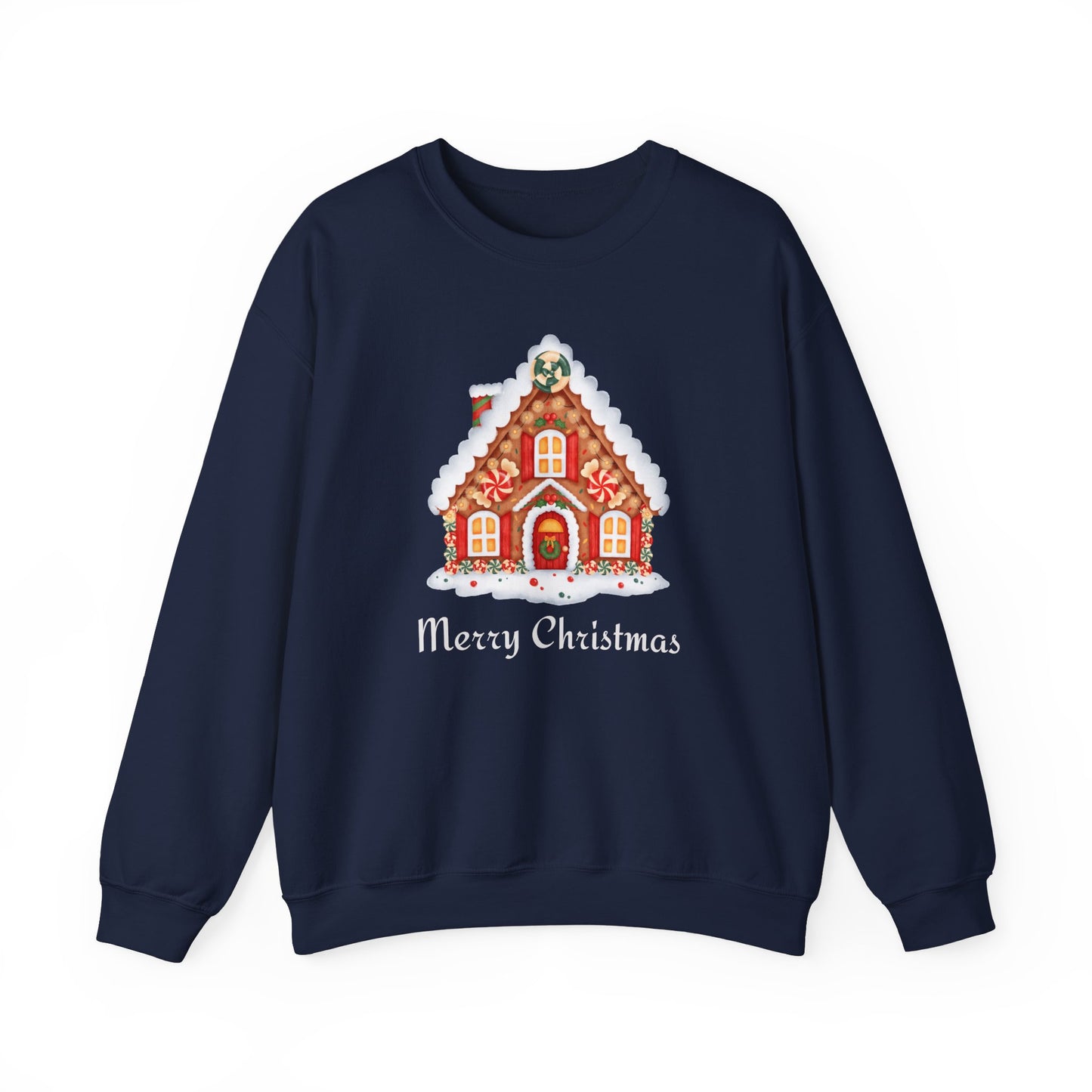 Christmas Gingerbread House 🎄🍬✨ Unisex Heavy Blend Crewneck Sweatshirt