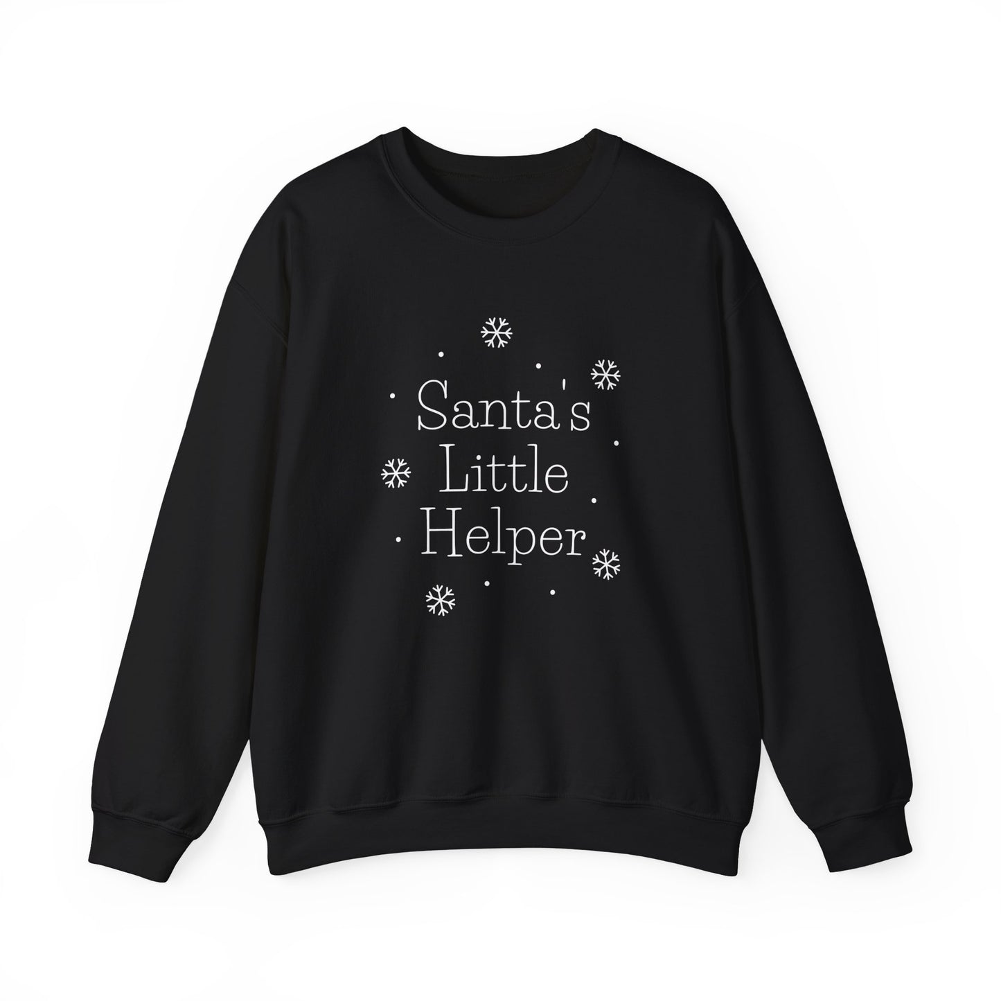 Unisex Heavy Blend Crewneck Sweatshirt Santa's Little Helper with Snowflakes 🎅❄️✨