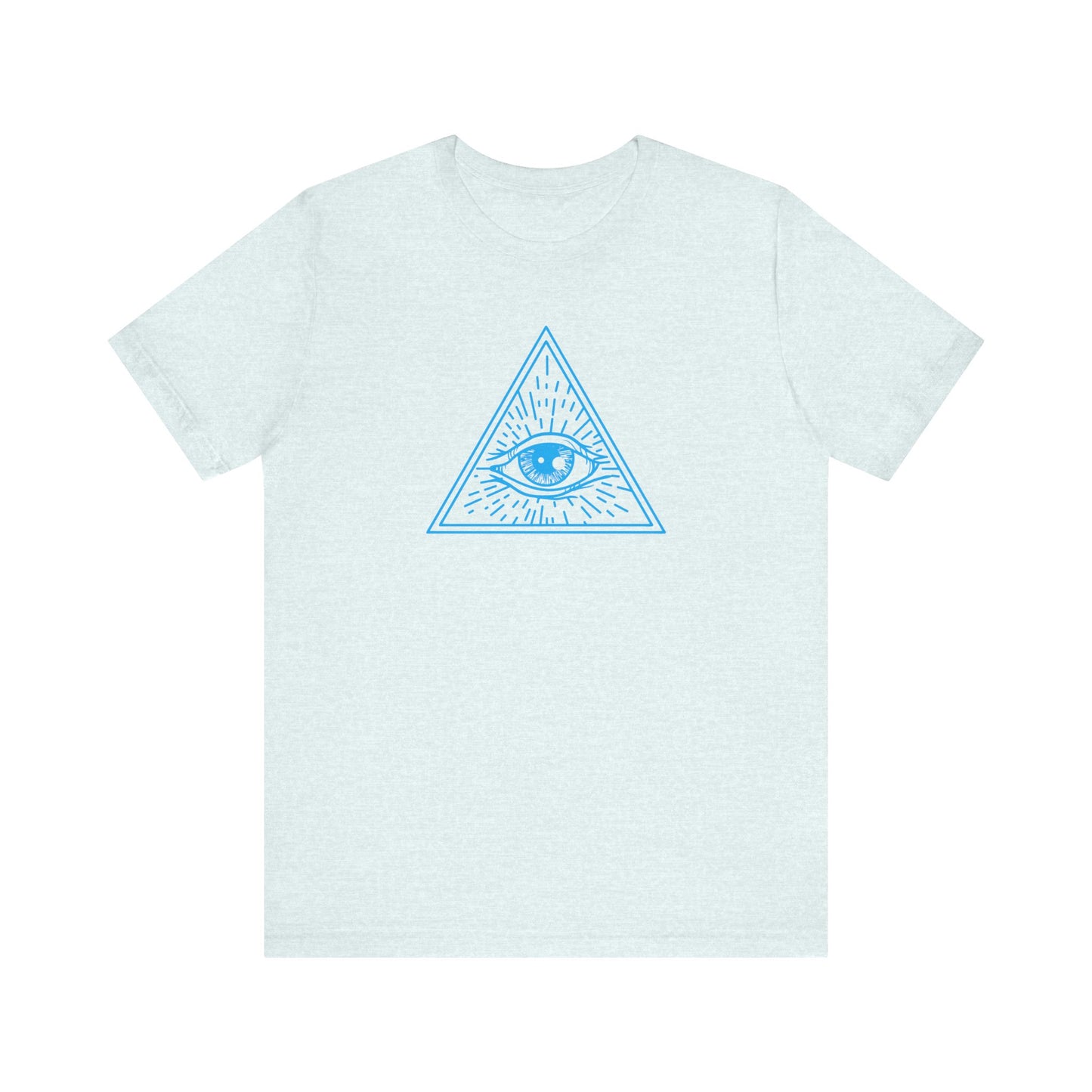 Unisex Jersey Short Sleeve Tee "Eye of Providence" All Seeing Eye Blue Print