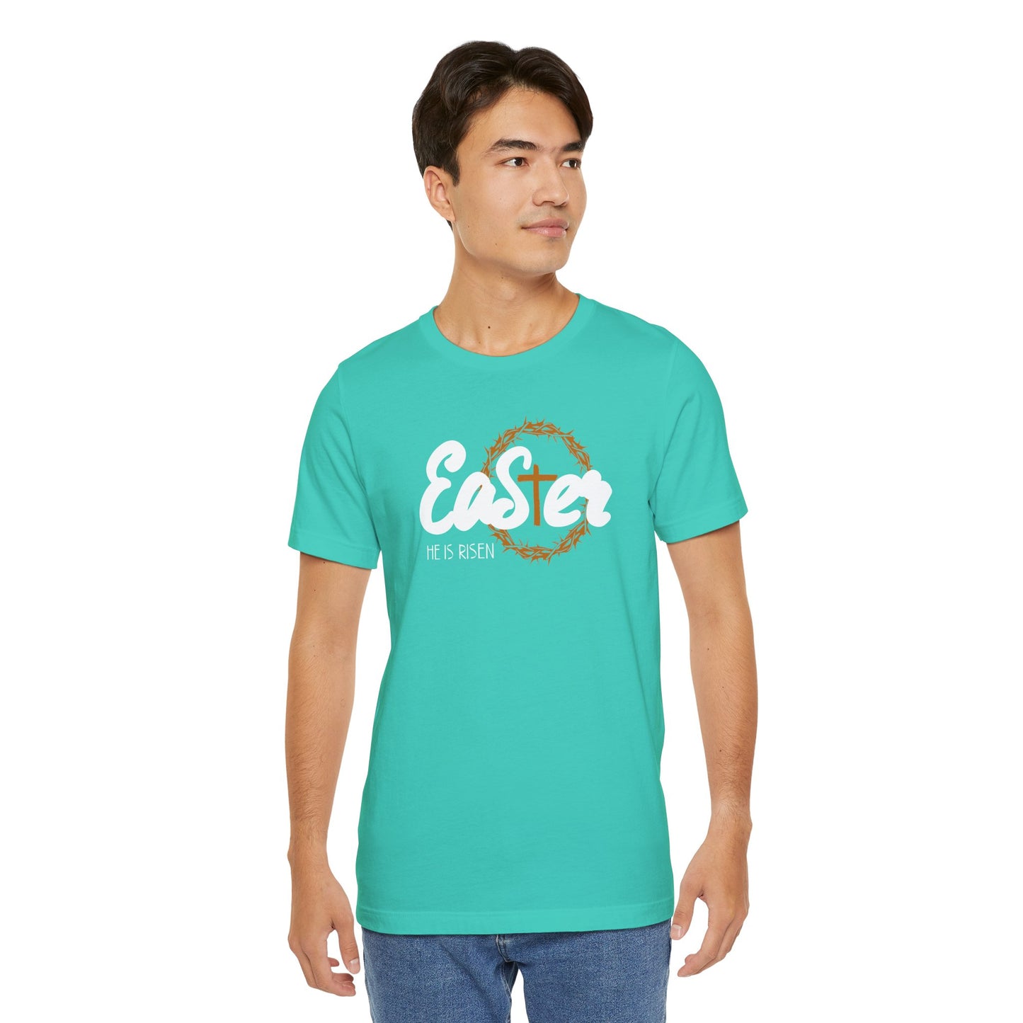 Easter He Is Risen Unisex Jersey Short Sleeve Tee