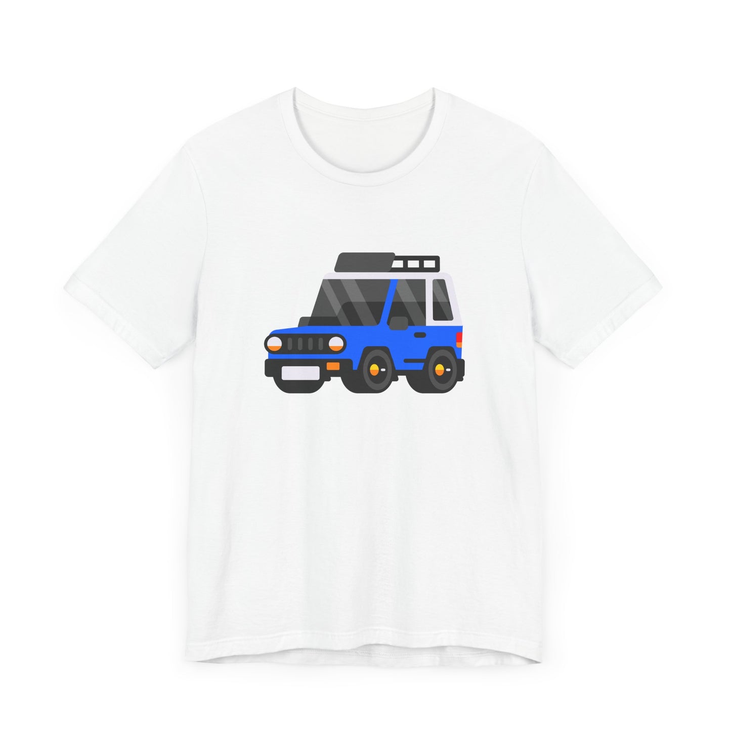 Unisex Jersey Short Sleeve Tee Adorable Car T-shirt Blue Jeep