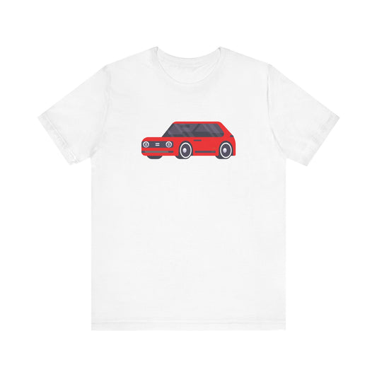 Unisex Jersey Short Sleeve Tee Adorable Car T-shirt Red Car