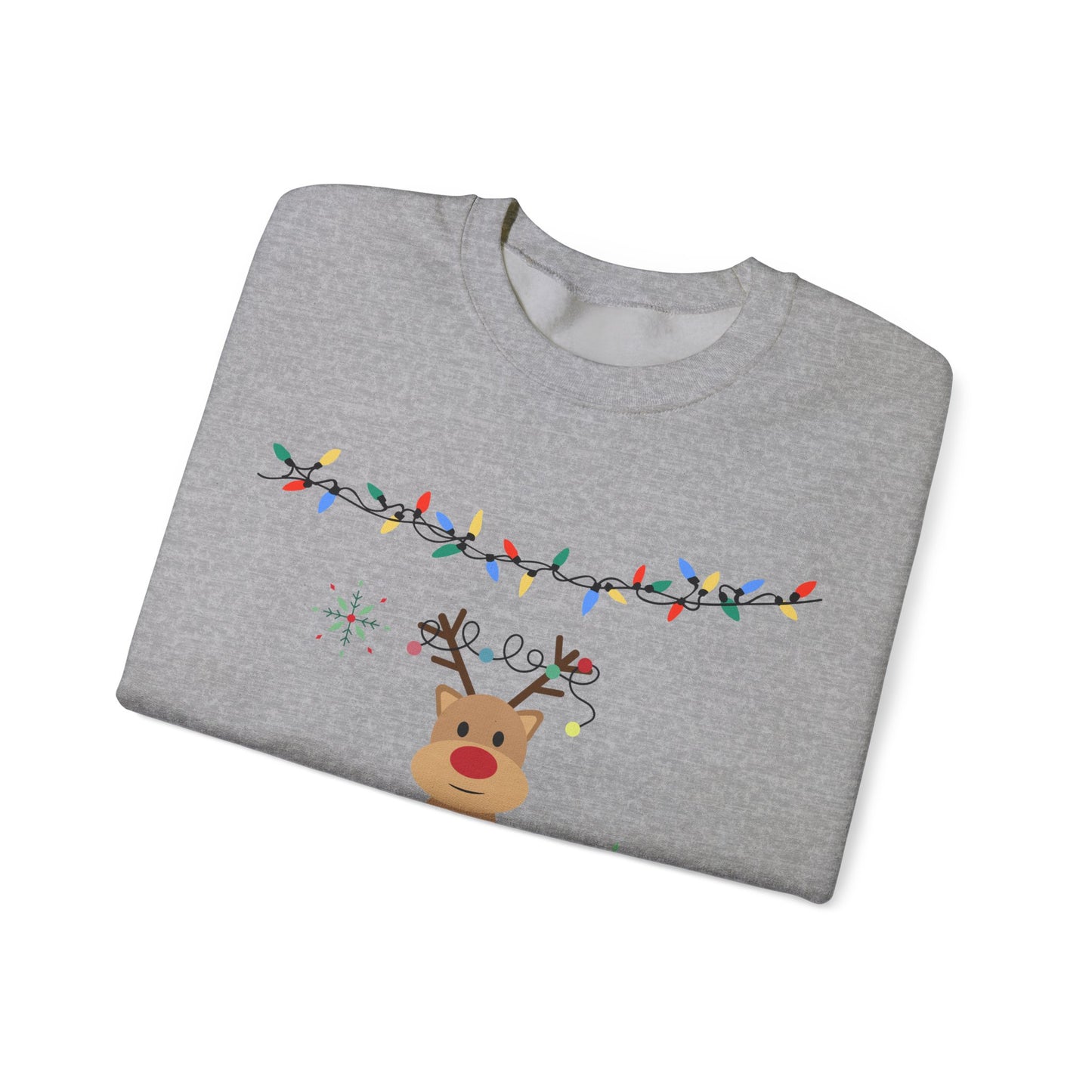 Unisex Heavy Blend Crewneck Sweatshirt Merry Christmas Reindeer 🎄🦌✨