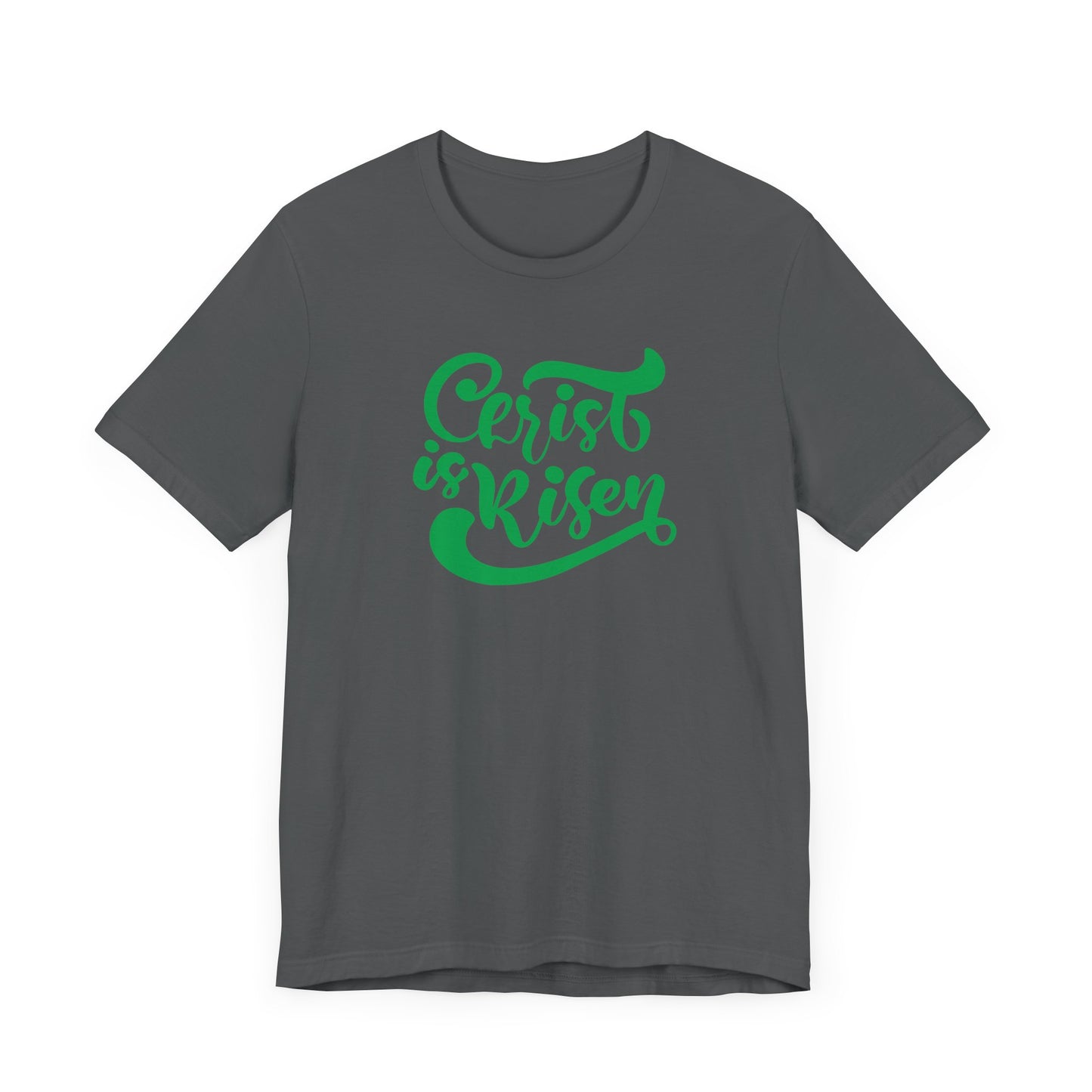 Christ is Risen Green Print Unisex Jersey Short Sleeve Tee