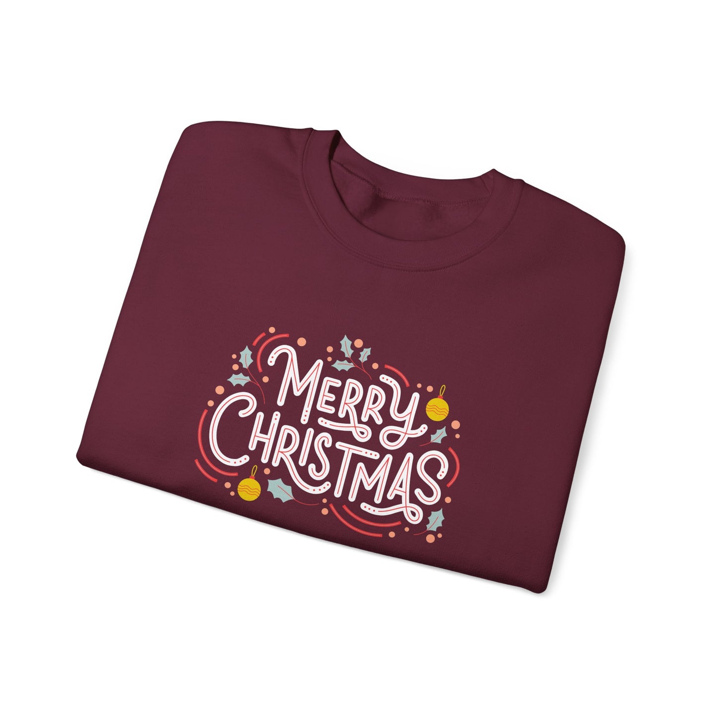 Unisex Heavy Blend Crewneck Sweatshirt Beautiful Merry Christmas Design 🎄✨