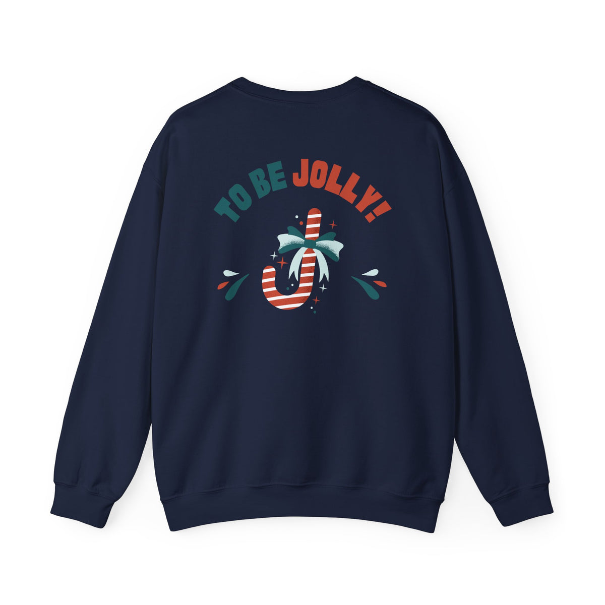 Unisex Heavy Blend Crewneck Sweatshirt 'Tis The Season To Be Jolly with Santa Hat & Lights 🎄✨