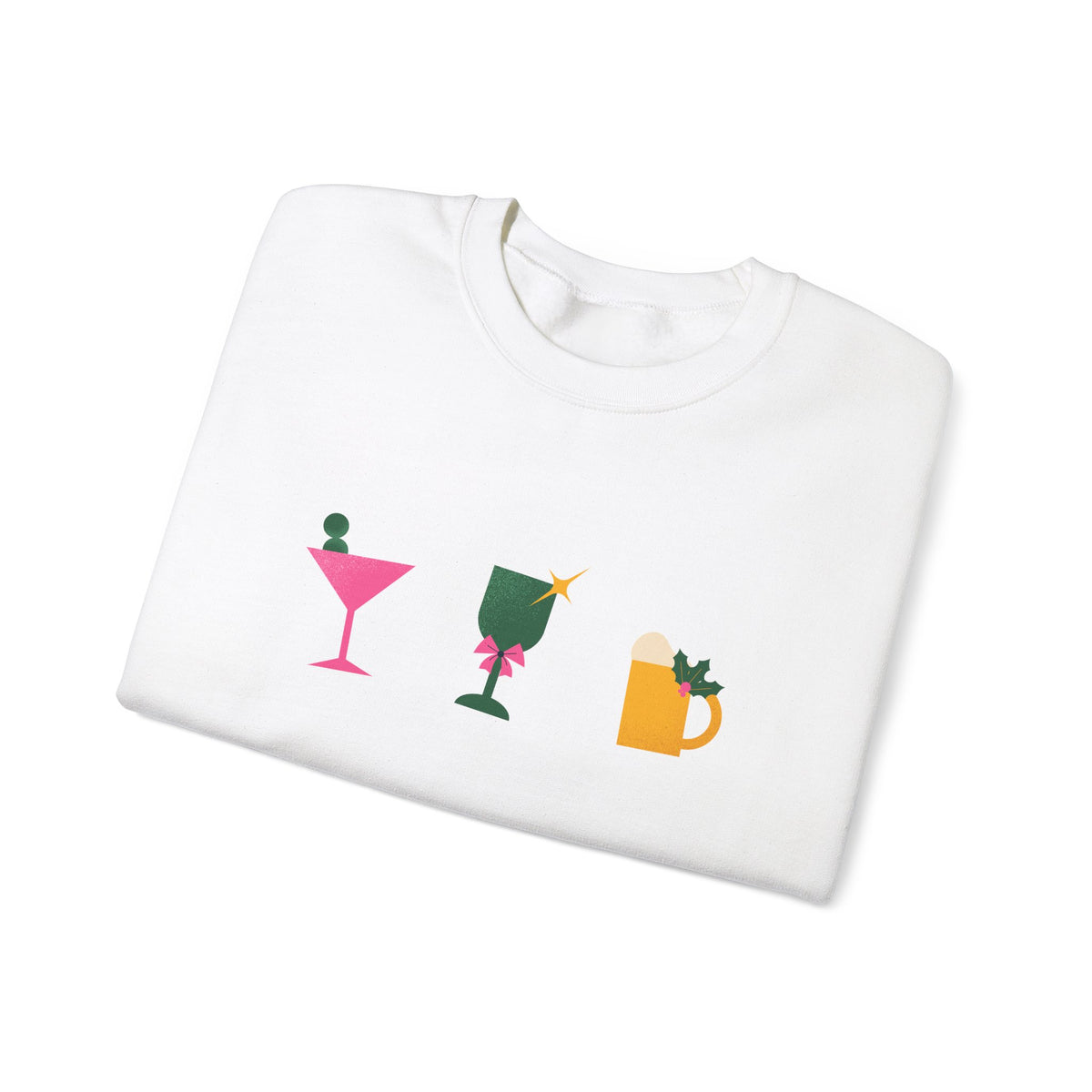 Unisex Heavy Blend Crewneck Sweatshirt Cheers to the Holidays! 🍸🍷🍺✨