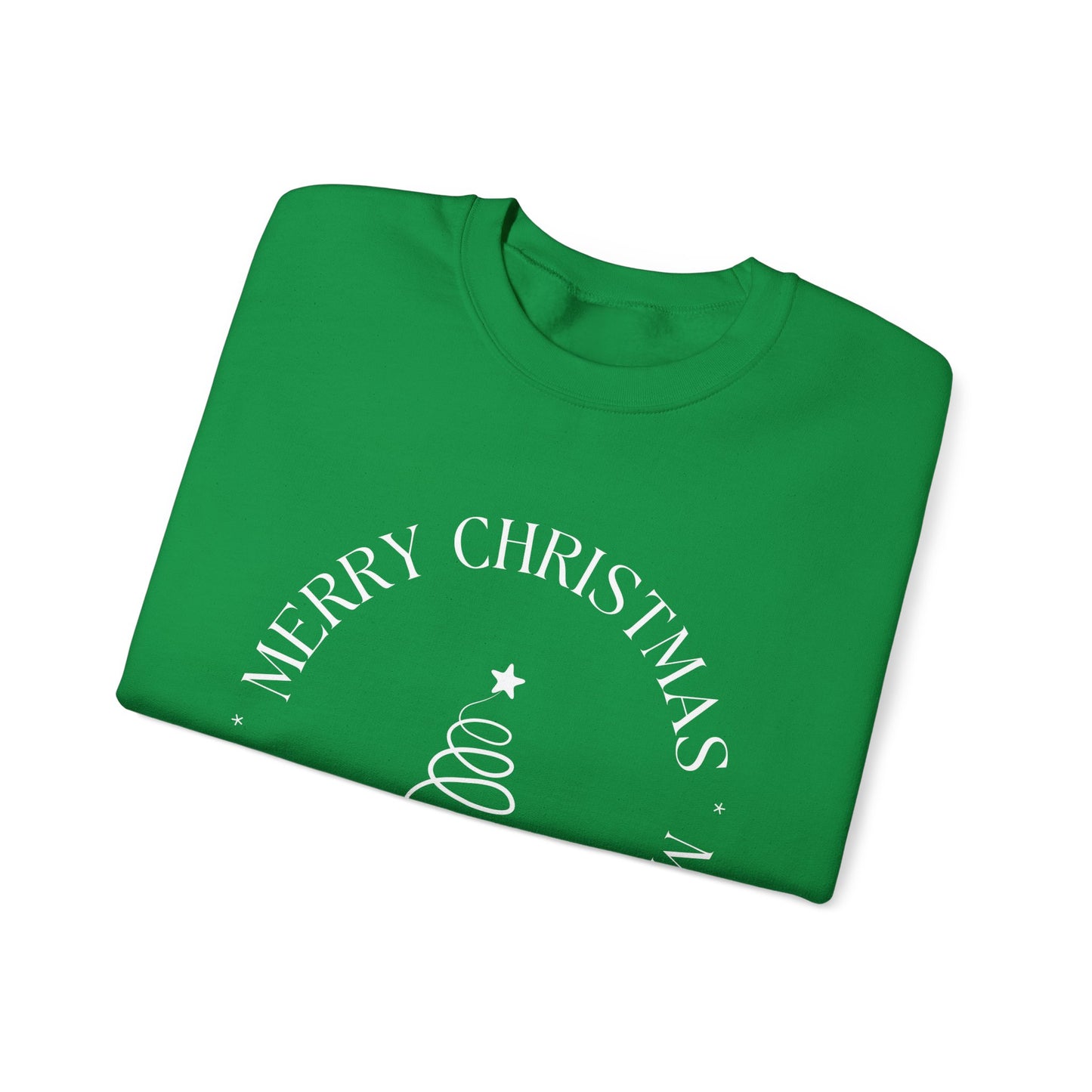 Unisex Heavy Blend Crewneck Sweatshirt Elegant Merry Christmas Tree 🎄✨