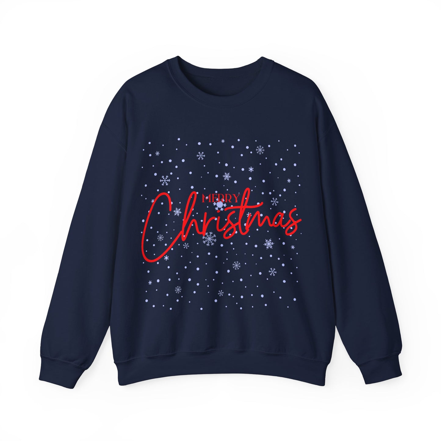 Unisex Heavy Blend Crewneck Sweatshirt Merry Christmas Snowflakes ❄️🎄✨