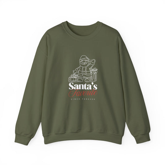 Unisex Heavy Blend Crewneck Sweatshirt Santa's Favorite Since Forever 🎅✨