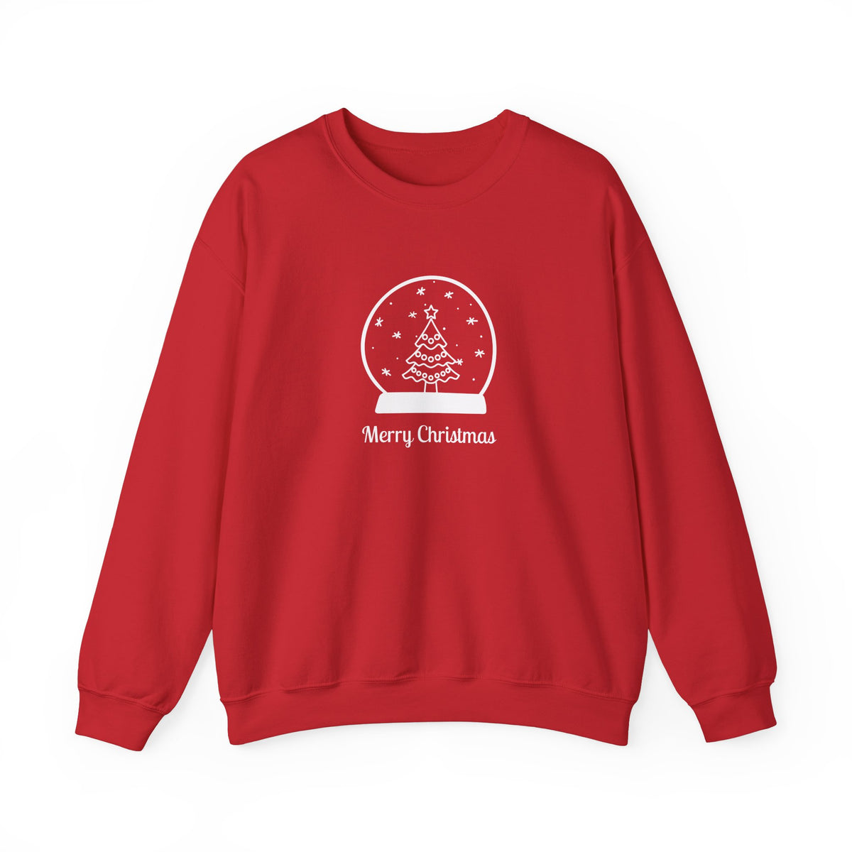 Snow Globe with Merry Christmas 🎄❄️✨ Unisex Heavy Blend Crewneck Sweatshirt