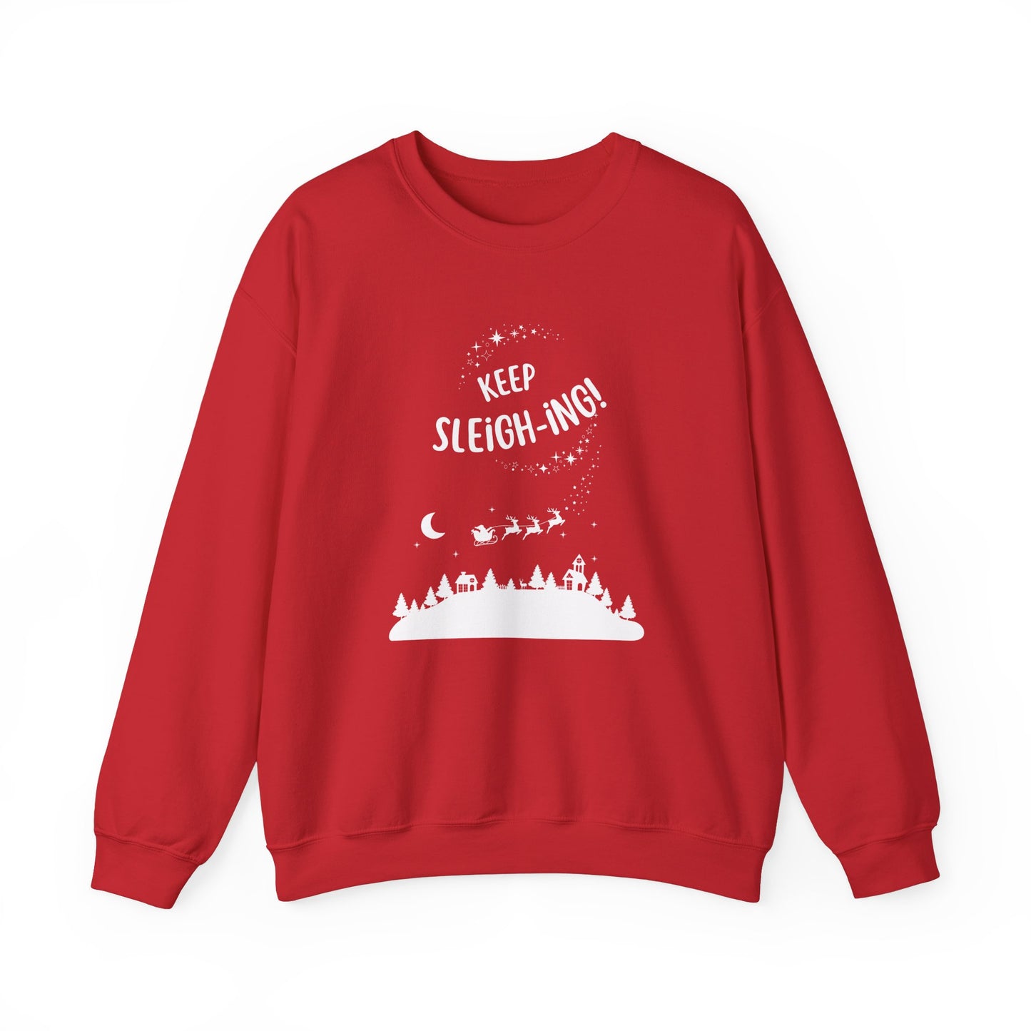 Unisex Heavy Blend Crewneck Sweatshirt Keep Sleighing 🎅✨