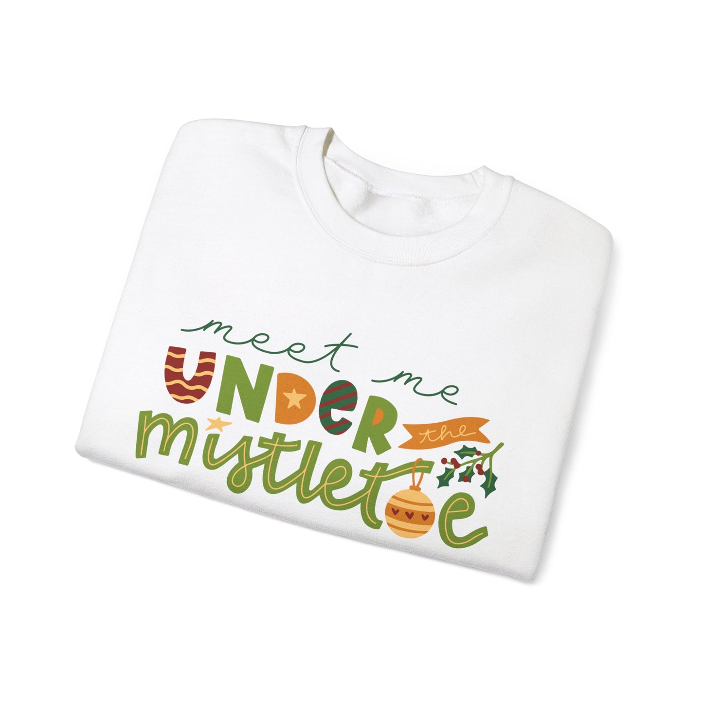 Unisex Heavy Blend Crewneck Sweatshirt Meet Me Under The Mistletoe 🎄💋✨