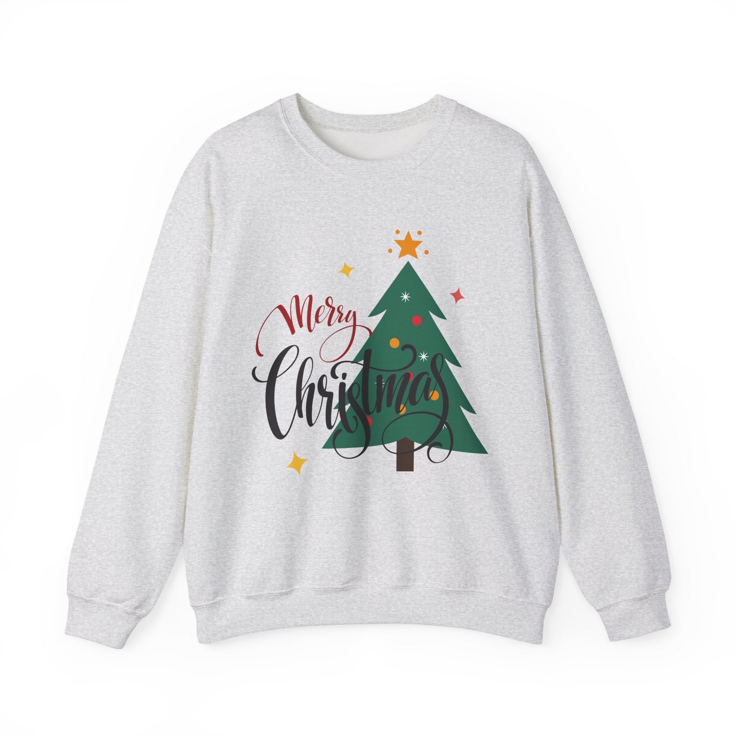 Unisex Heavy Blend Crewneck Sweatshirt Merry Christmas Tree Design 🎄✨