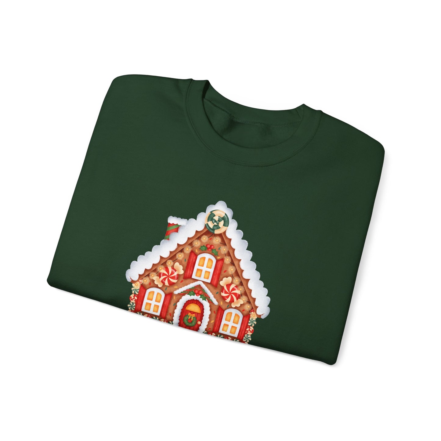 Christmas Gingerbread House 🎄🍬✨ Unisex Heavy Blend Crewneck Sweatshirt