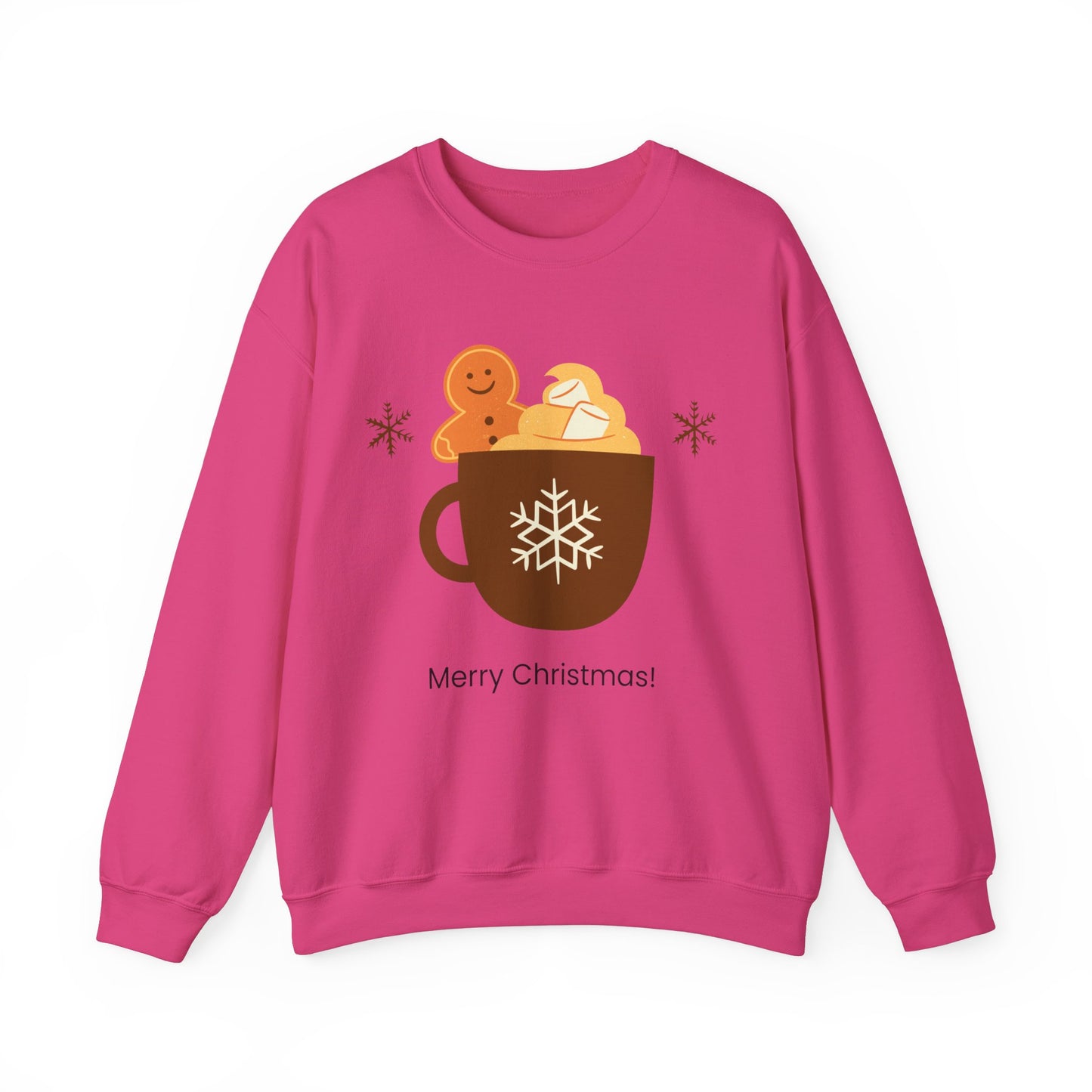 Unisex Heavy Blend Crewneck Sweatshirt Merry Christmas Gingerbread Man ☕🎄🍪