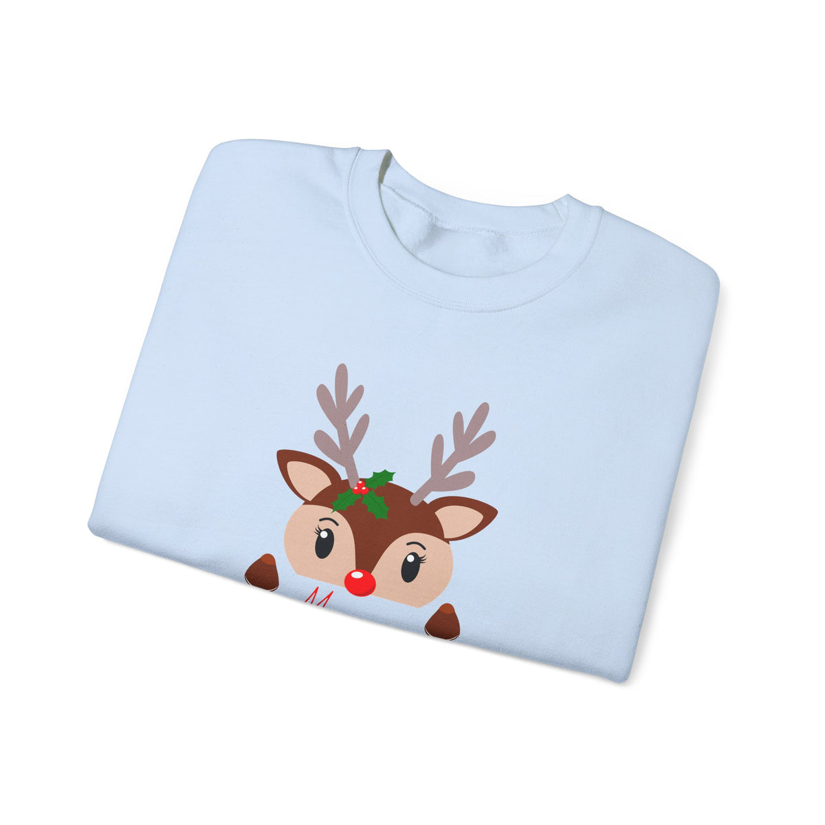 Unisex Heavy Blend Crewneck Sweatshirt Adorable Baby Deer Merry Christmas 🎄🦌✨