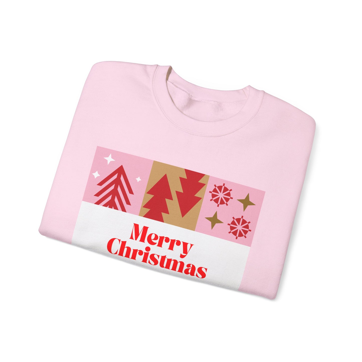 Unisex Heavy Blend Crewneck Sweatshirt Pink Christmas Montage 🎄💖✨