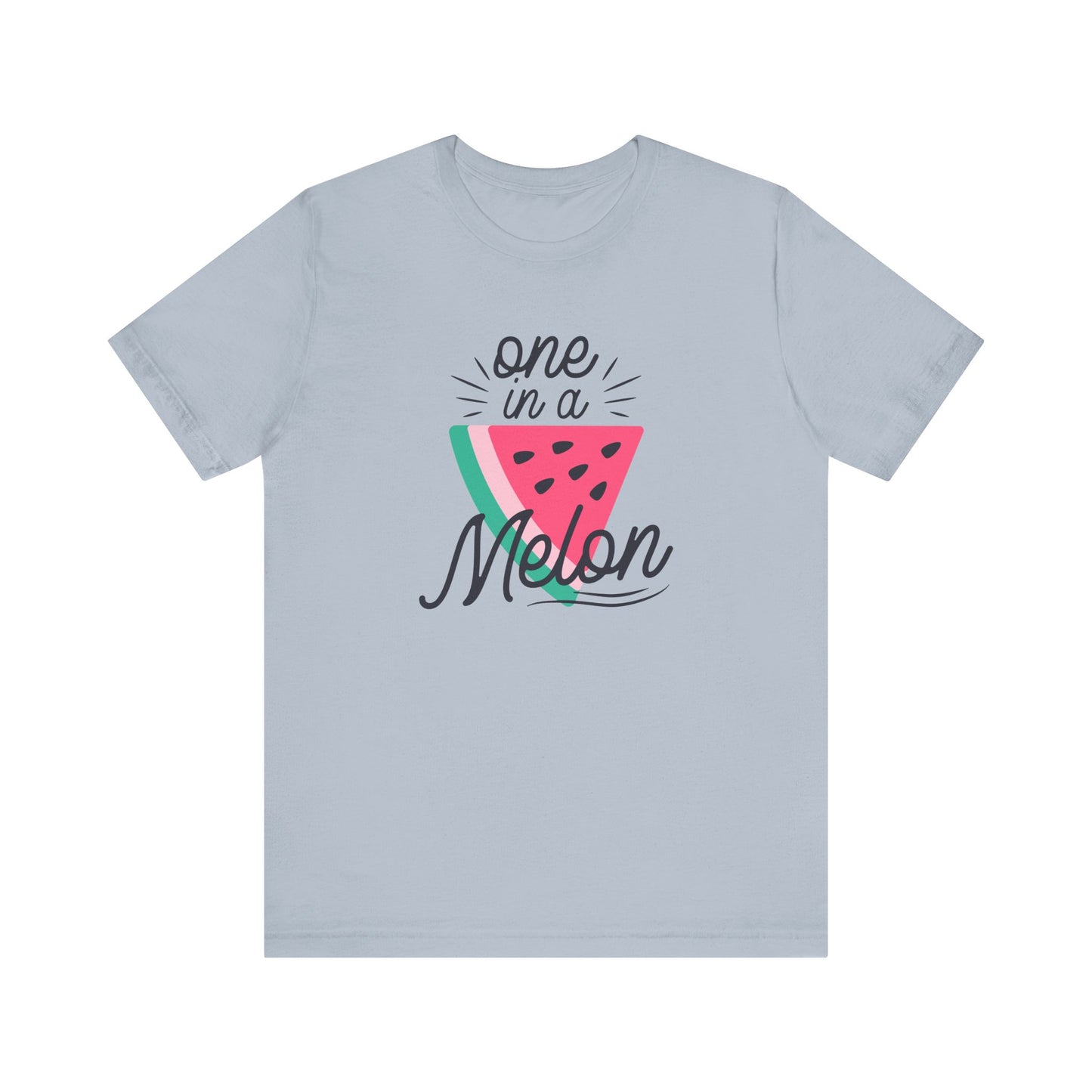 Unisex Jersey Short Sleeve Tee Soft Cotton "One In A Melon" Watermelon Print