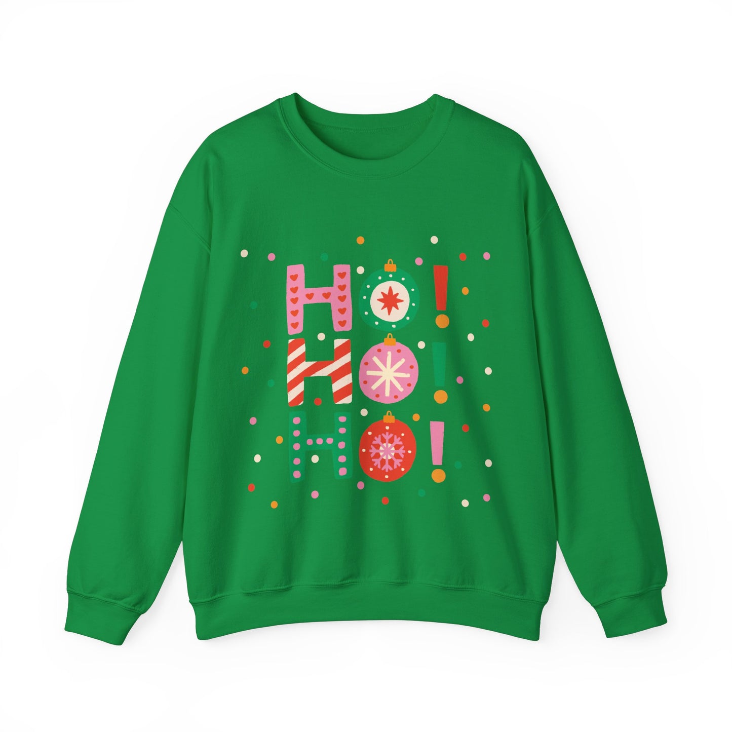 Unisex Heavy Blend Crewneck Sweatshirt Colorful Ho Ho Ho version 2 🎅✨