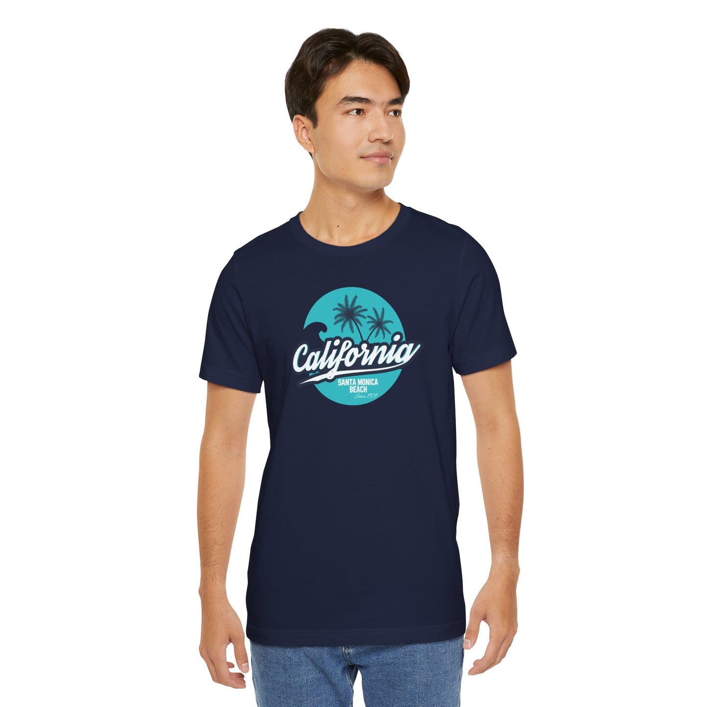 California Santa Monica Beach Unisex Jersey Short Sleeve Tee
