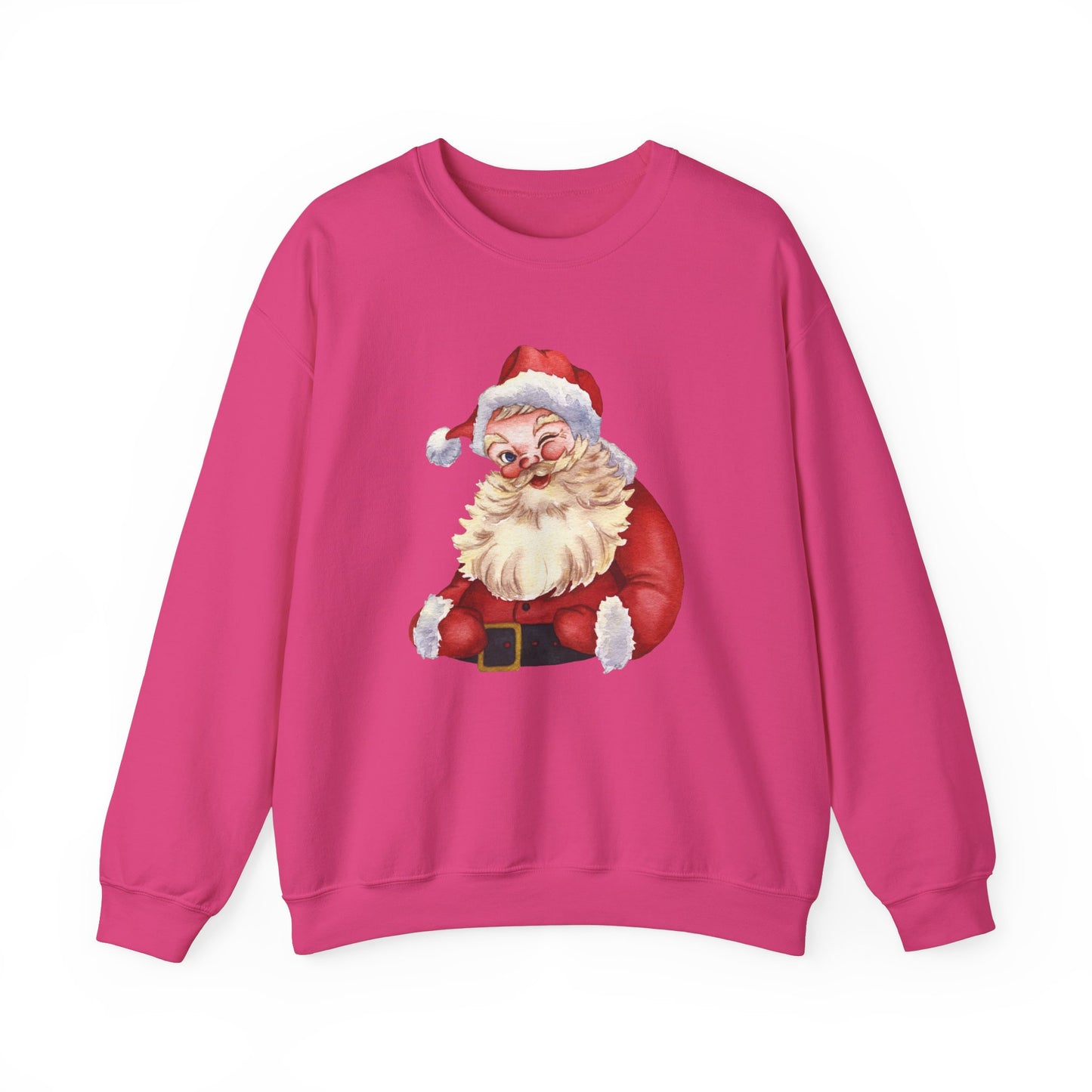 Unisex Heavy Blend Crewneck Sweatshirt Winking Santa 🎅✨❤️