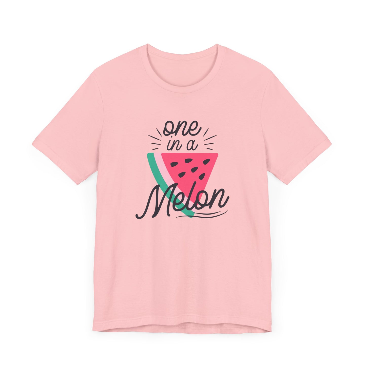 Unisex Jersey Short Sleeve Tee Soft Cotton "One In A Melon" Watermelon Print