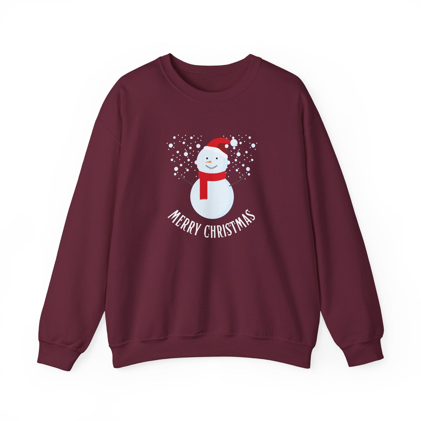 Unisex Heavy Blend Crewneck Sweatshirt Merry Christmas Snowman Design ☃️❄️✨