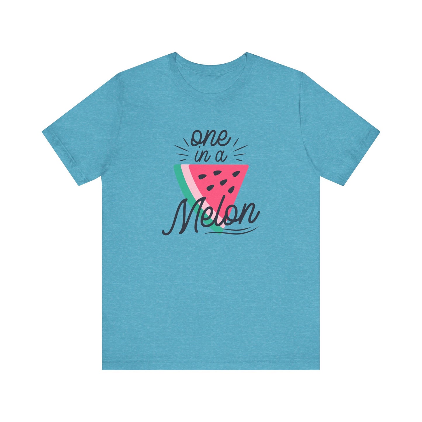 Unisex Jersey Short Sleeve Tee Soft Cotton "One In A Melon" Watermelon Print