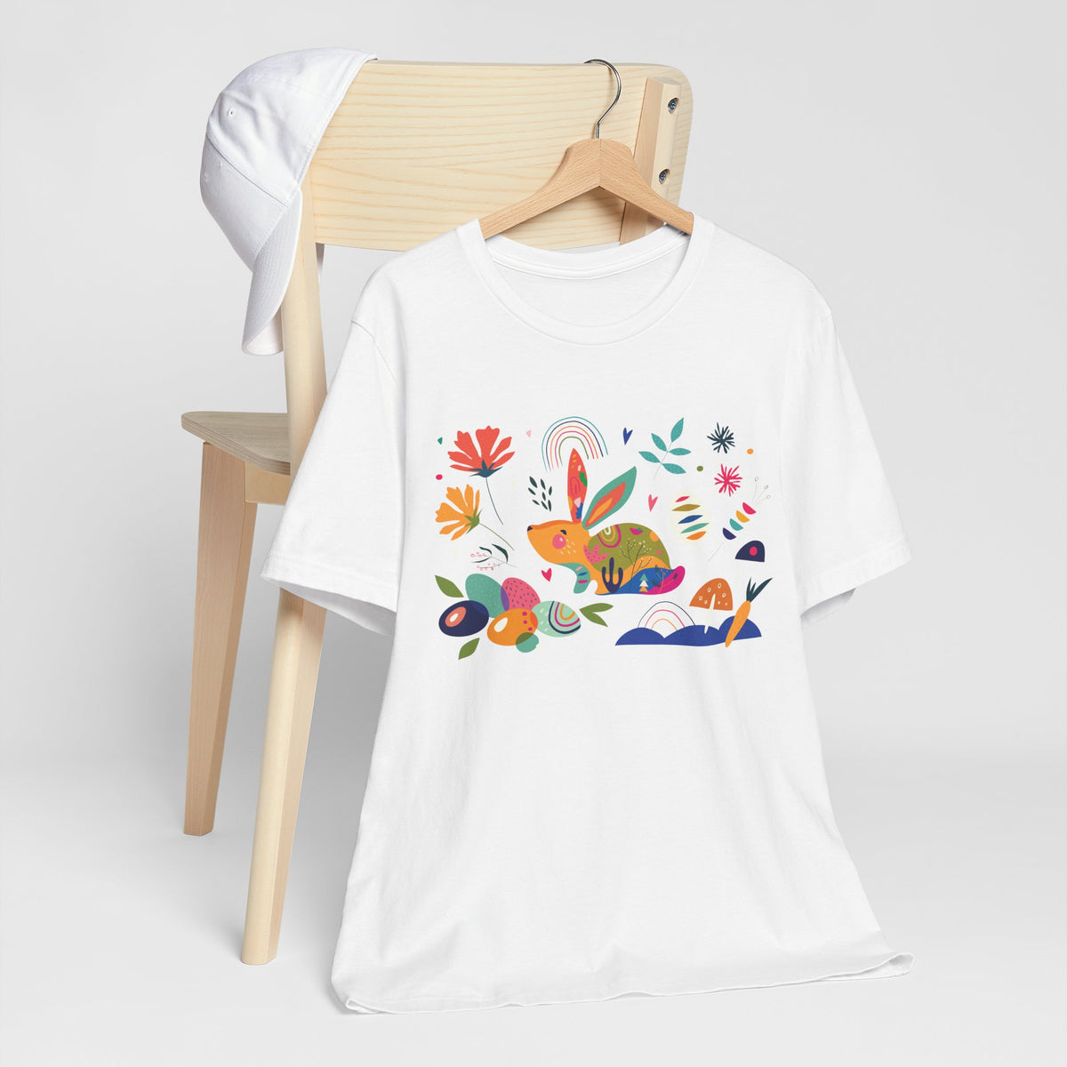 Hoppy Easter Colorful Boho Spring Collage Unisex Jersey Short Sleeve Tee