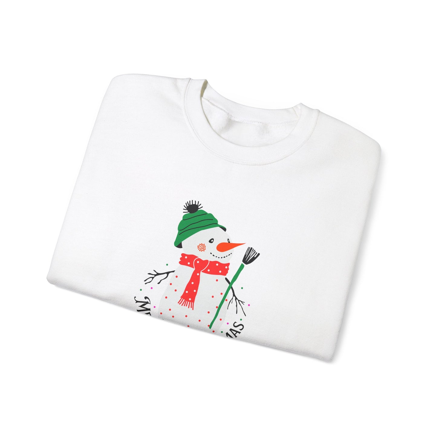 Unisex Heavy Blend Crewneck Sweatshirt Merry Christmas Snowman ⛄🎄✨