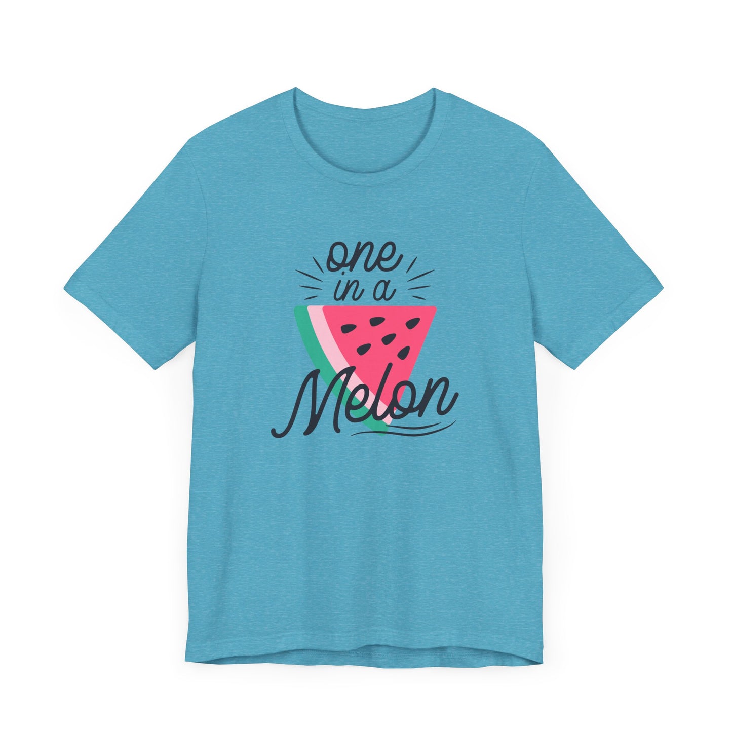 Unisex Jersey Short Sleeve Tee Soft Cotton "One In A Melon" Watermelon Print