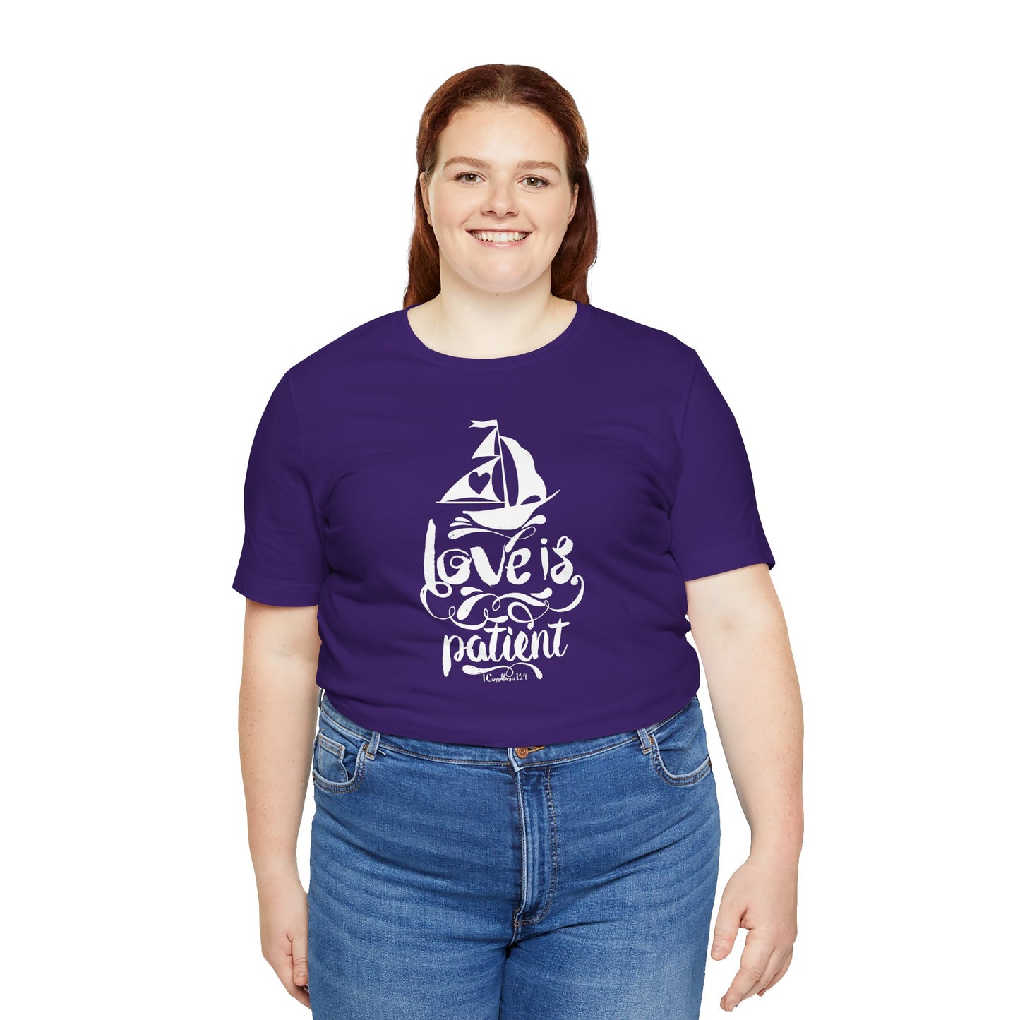 Love Is Patient Corinthians 13:4 Unisex Jersey Short Sleeve Tee