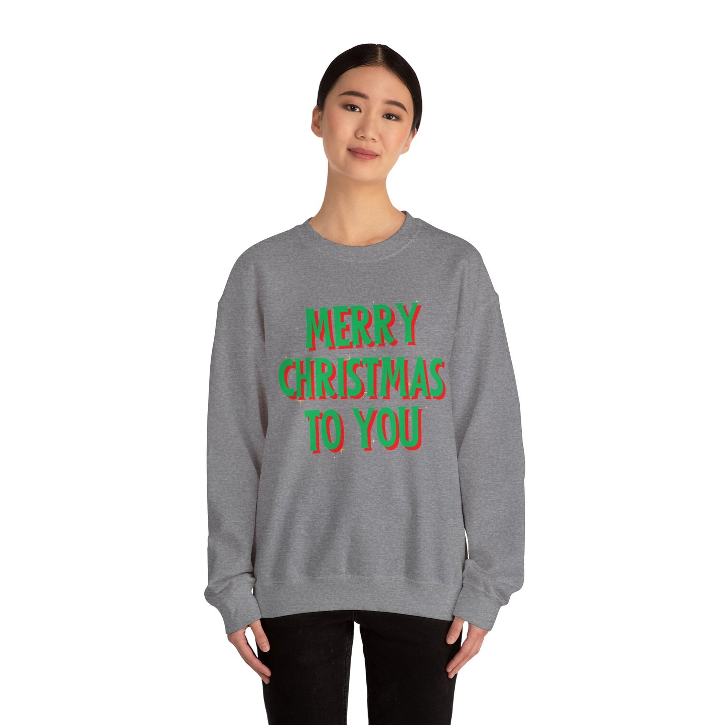 Unisex Heavy Blend Crewneck Sweatshirt Merry Christmas To You 🎄✨