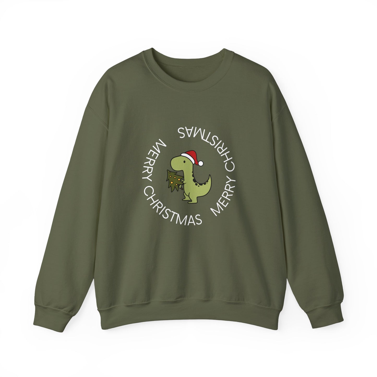 Dino-Merry Christmas 🎄🦖🎅 Unisex Heavy Blend Crewneck Sweatshirt
