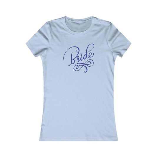 Women's Favorite Tee Bride Vibes Navy Print