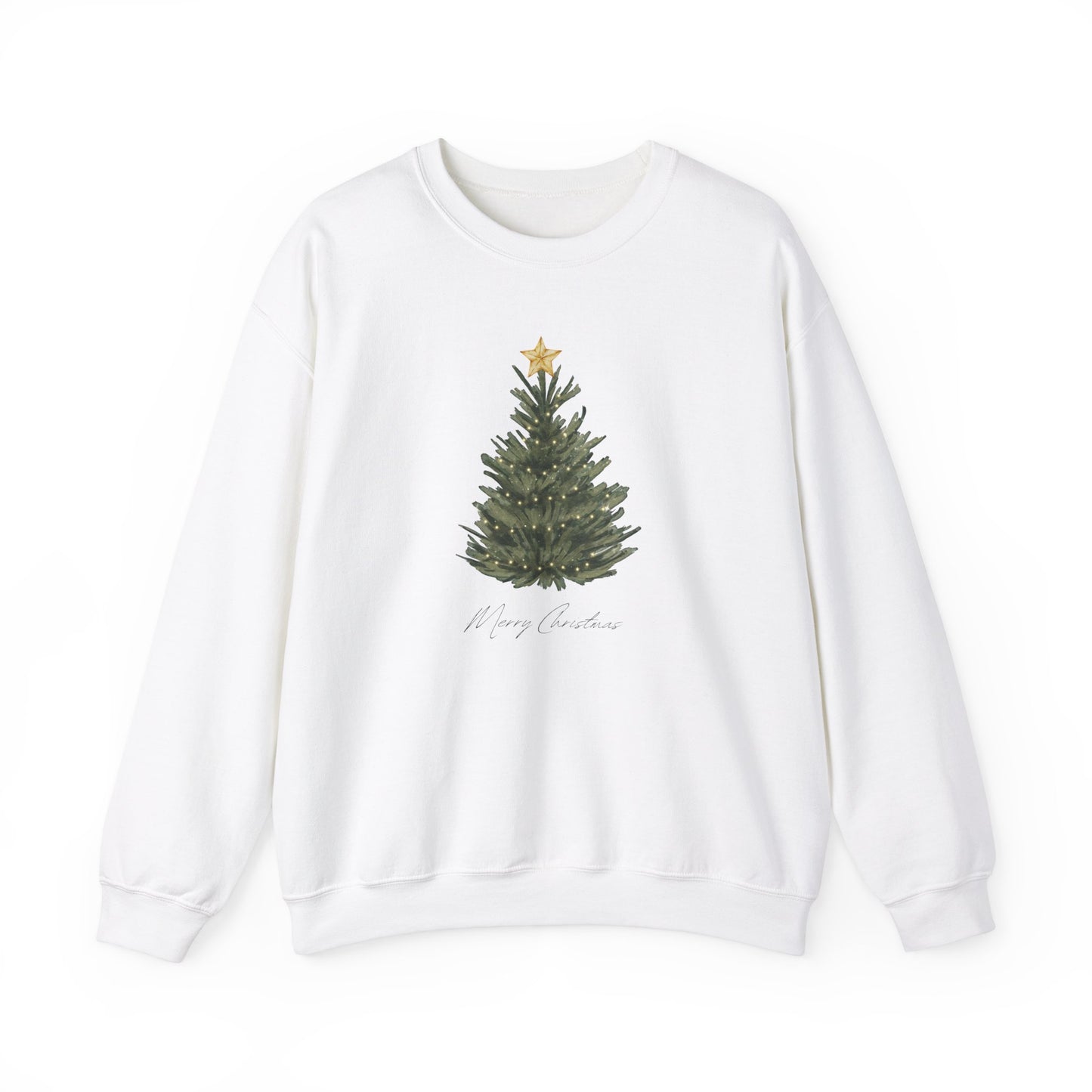 Unisex Heavy Blend Crewneck Sweatshirt Elegant Pine Christmas Tree 🎄⭐️✨