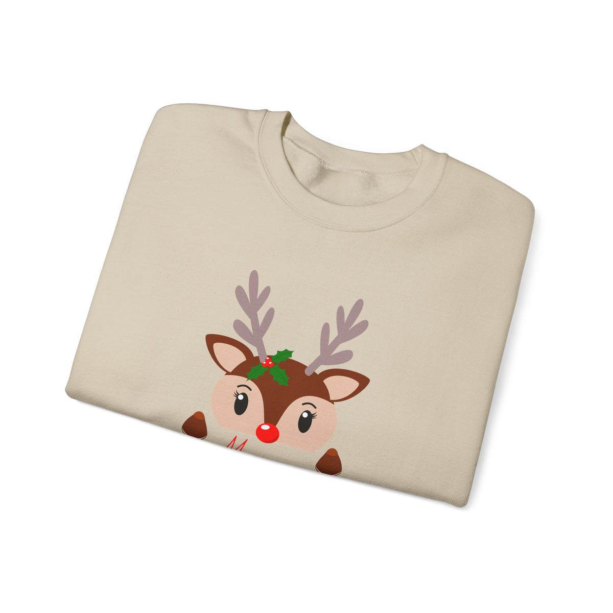 Unisex Heavy Blend Crewneck Sweatshirt Adorable Baby Deer Merry Christmas 🎄🦌✨