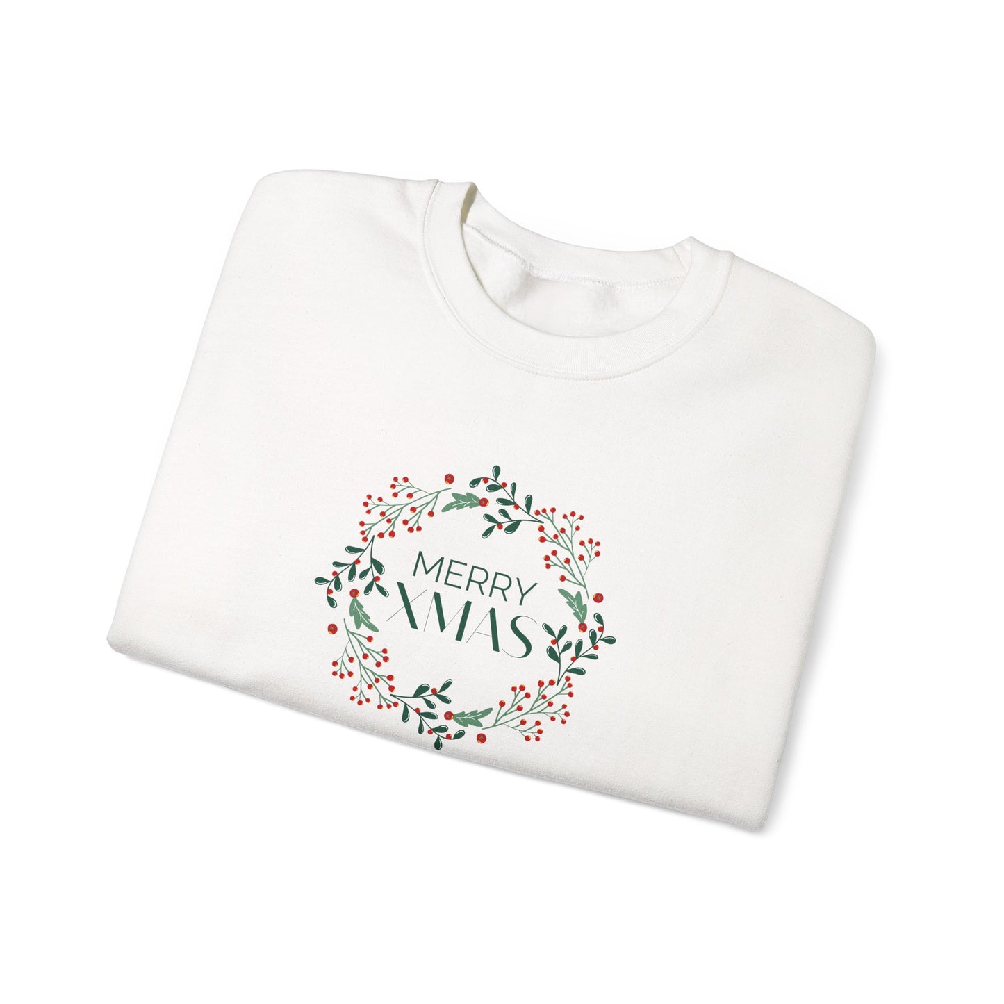 Merry Christmas Wreath 🎄✨ Unisex Heavy Blend Crewneck Sweatshirt