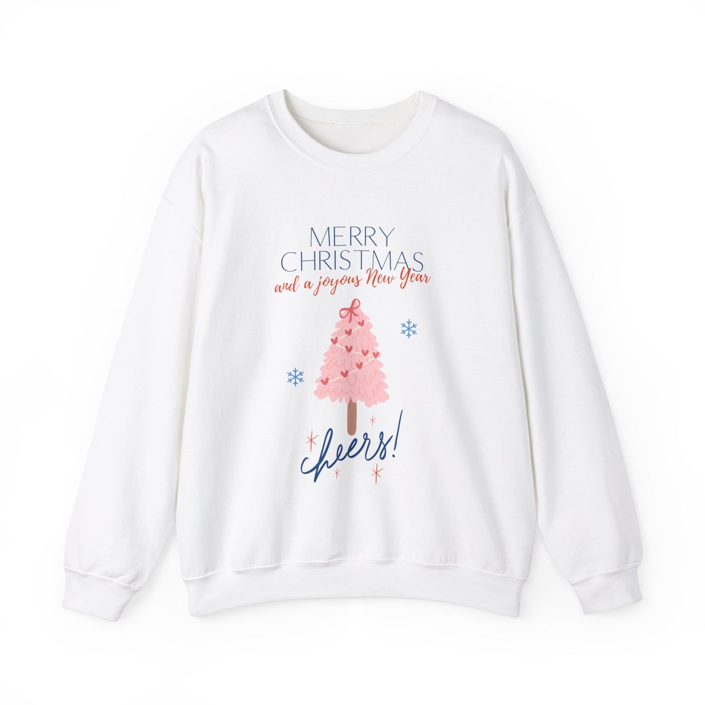 Unisex Heavy Blend Crewneck Sweatshirt Pink Christmas Tree 🎄❤️✨