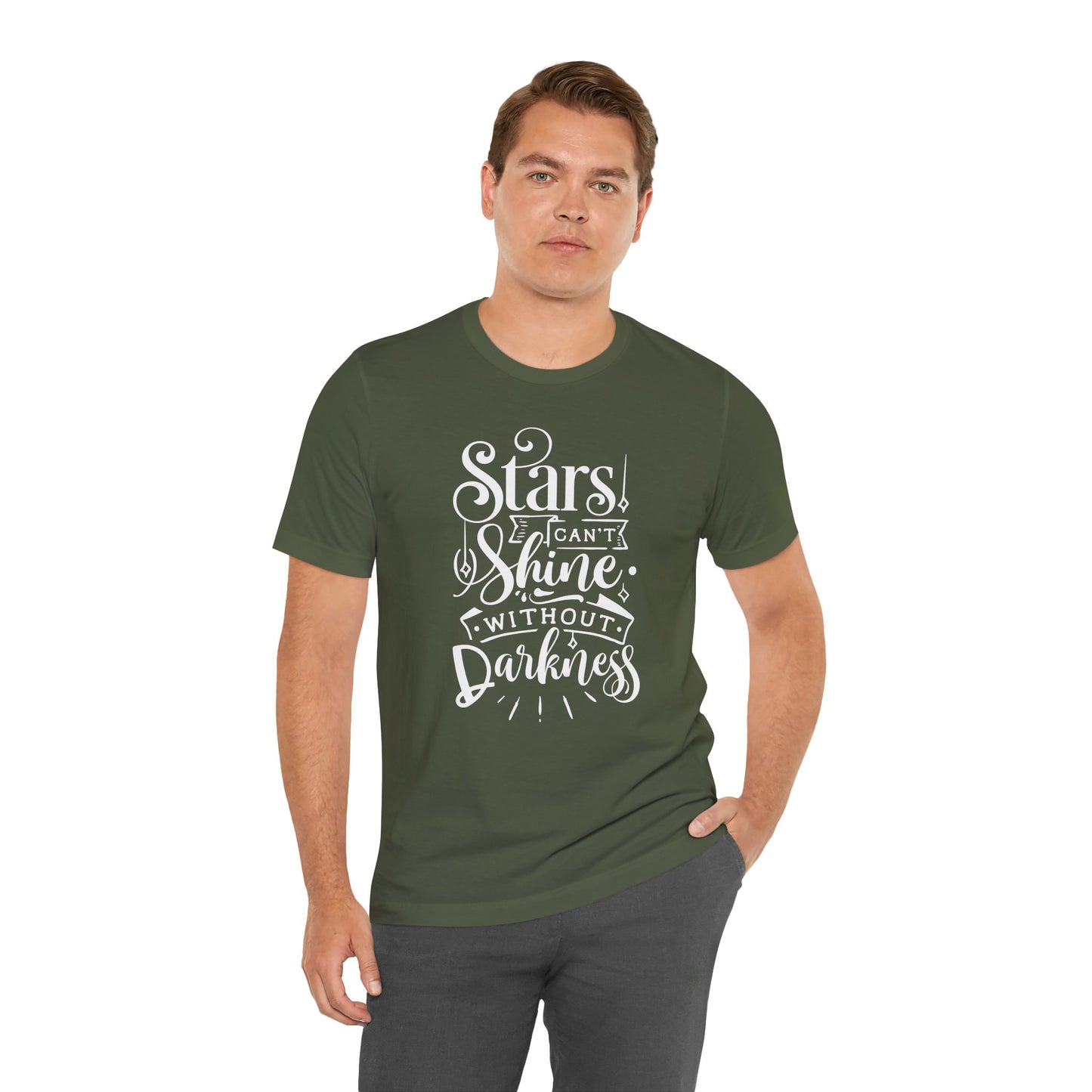 Stars Can't Shine Without Darkness Unisex Jersey Short Sleeve Tee