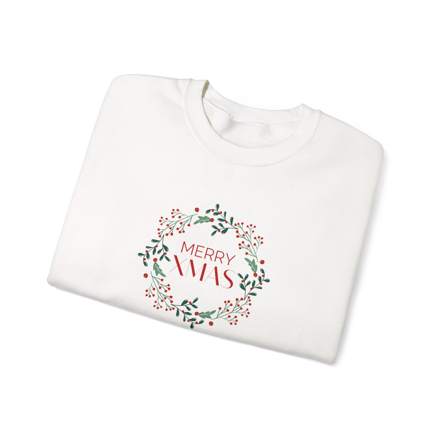 Merry Christmas Wreath 🎄✨ Unisex Heavy Blend Crewneck Sweatshirt