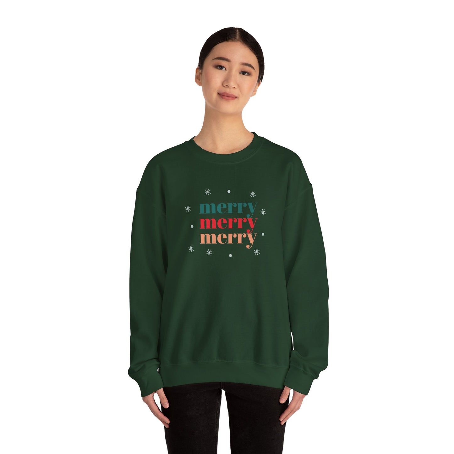 Unisex Heavy Blend Crewneck Sweatshirt Merry Merry Merry 🎄❄️✨